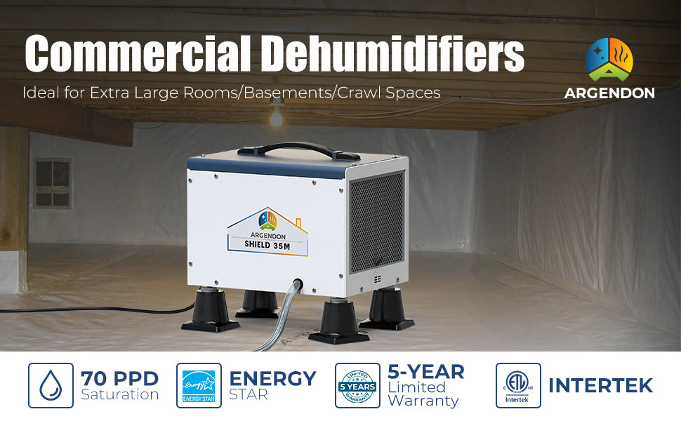 Argendon Shield 35M 70-Pint Crawl Space Dehumidifier